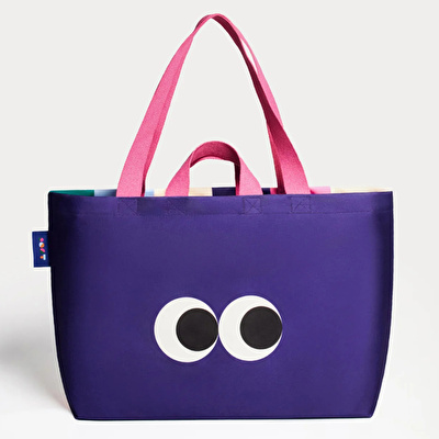 ROOT Geometrik Desenli Kanvas Çanta